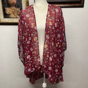 Wallflower Women’s XL Sheer Cardigan w/ Poncho Style Arms